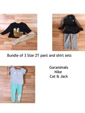 Bundle of 3 Size 2T Pant and Shirt sets